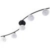 Image de Lindby Plafonnier Della à intensité variable (Traditionnel) en Noir Verre e. a. pour Salon & Salle manger (à 5 lampes, E14) Luminaire Lampe Plafond Eclerage Eclairage