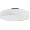 Image de Lindby LED Plafonnier Tissu Saira (Moderne) en Blanc Textile e. a. pour Salon & Salle à manger (1 lampe,à), Luminaire Lampe Plafond Eclerage Eclairage Interieur