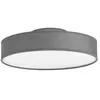 Image de Lindby LED Plafonnier Tissu Saira (Moderne) en Gris Textile e. a. pour Salon & Salle à manger (1 lampe,à), Luminaire Lampe Plafond Eclerage Eclairage Interieur