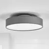 Image de Lindby Plafonnier LED Saira, Ø 30 cm, gris, textile