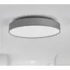 Image de Lindby Plafonnier LED Saira, Ø 50 cm, gris, textile