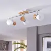 Image de Lindby Vivica plafonnier à 3 lampes avec éléments en bois