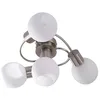 Image de Lindby Plafonnier Ciala à intensité variable (Moderne) en Gris Verre e. a. pour Salon & Salle manger (à 4 lampes, E14) Luminaire Lampe Plafond Eclerage Eclairage Interieur