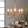 Image de Lindby Lustre Marnia, 5 lampes, Ø 40 cm, laiton vieilli, E14
