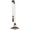 Image de Lindby Suspension Louisanne à intensité variable (Bord de mer) en Marron Métal e. a. pour Couloir (1 lampe,à E27), Luminaire Lampe Plafond Plafonnier Suspendue