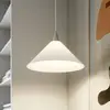 Image de Suspension Lindby Petra, blanc, verre, Ø 40 cm, cône, E27