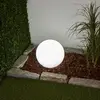 Image de Lampe solaire LED Lindby Lago, Ø 25 cm, boule, piquet de terre, blanc