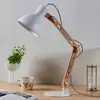 Image de Lindby Lampe de bureau en bois Shivanja, blanc