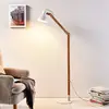 Image de Lindby lampadaire Shivanja, bois, ajustable, 146 cm, E27