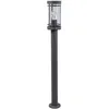 Image de Lindby Luminaire extérieur Djori (Moderne) en Gris Inox (1 lampe,à E27), Borne lumineuse luminaire pour socle