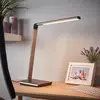 Image de Lampe de bureau LED Lindby Kuno, gris, USB, variateur tactile