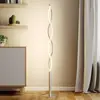 Image de Lindby lampe sur pied LED Auron, couleur nickel, métal, variateur à