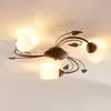 Image de Lindby plafonnier Stefania, 3 lampes, Ø 46 cm, noir/or