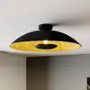 Image de Lindby plafonnier Emilienne, noir/or, métal, Ø 60 cm