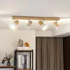 Image de Lindby plafonnier Thorin, 67 cm, à 4 lampes, blanc, bois, E14