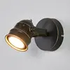 Image de Lindby spot mural Leonor, noir, métal, à 1 lampe, 9,5 cm