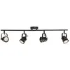 Image de Lindby Spot Leonor à intensité variable en Noir Métal e. a. pour Salon & Salle manger (à 4 lampes, GU10), Lampe encastrable, plafonnier, applique