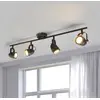 Image de Lindby spot pour plafond Leonor, 4 lampes, noir, métal, 78 cm