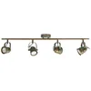 Image de Lindby Plafonnier Leonor à intensité variable (Antique, Classic) en Bronze Métal e. a. pour Salon & Salle manger (à 4 lampes GU10) Luminaire Lampe Plafond Eclerage