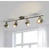 Image de Lindby spot pour plafond Leonor, 4 lampes, vert, métal, 78 cm