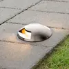 Image de Spot encastrable dans le sol Lucande Helene, Ø 9 cm, aluminium, IP67