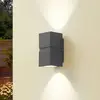 Image de Lucande Applique d'extérieur LED gris foncé Gabriela, à 2 lampes.