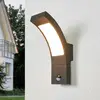 Image de Applique d'extérieur LED Lucande Juvia, capteur, 27 cm, gris, IP54