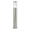 Image de Lindby LED Luminaire extérieur Fabrizio (Moderne) en Gris Inox (1 lampe,à), Borne lumineuse luminaire pour socle