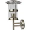 Image de Lindby Applique extérieure Noemi (Moderne) en Gris Inox (1 lampe,à E27), pour mur extérieur/façade de maison terrasse und balcon