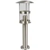 Image de Lindby Luminaire extérieur Noemi (Moderne) en Gris Inox (1 lampe,à E27), borne eclairage exterieur lumineuse luminaire pour socle