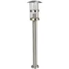 Image de Lindby Luminaire extérieur Noemi à intensité variable (Moderne) en Gris Inox (1 lampe,à E27), Borne lumineuse luminaire pour socle