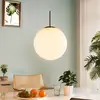 Image de Suspension Lindby Marike, Ø 30 cm, blanc, verre, boule, E27