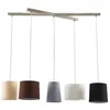 Image de Lindby Suspension en Tissu Hermina à intensité variable (Jeunes, étudiants) Marron Textile e. a. pour Salon & Salle manger (à 5 lampes E27)