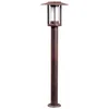 Image de Lindby LED Eclairage Exterieur Pavlos (Traditionnel) en Marron Inox (1 lampe,à), Luminaire Lampe Jardin Borne Lumineuse