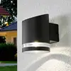 Image de Lindby Applique d'extérieur LED solaire Melinda, 9 cm, acier inoxydable