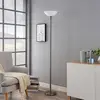 Image de Lampadaire Lindby Ignacia, couleur nickel, verre, 180 cm, E27