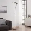 Image de Lindby lampe sur pied LED Darion, gris, métal, intensité variable, 180cm