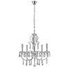Image de Lucande Lustre en cristal Solveig à intensité variable Argent Cristal e. a. pour Salon & Salle manger (à 5 lampes, E14) Suspension suspension lustre lampe plafonnier