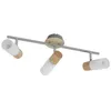 Image de Lindby LED Spot Christoph à intensité variable (Traditionnel) en Marron Bois e. a. pour Chambre coucher (à 3 lampes, E14) Lampe encastrable plafonnier applique