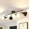 Image de Plafonnier Lindby Arina, 68 cm, noir, à 4 lampes, E14