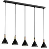 Image de Lindby Suspension Arina à intensité variable (Moderne) en Noir Métal e. a. pour Salon & Salle manger (à 5 lampes, E14) Luminaire Lampe Plafond Plafonnier Suspendue