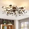 Image de Plafonnier Lindby Yos, à 8 lampes, 85 cm, noir et or, E14