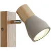 Image de Lindby Spot en béton Filiz à intensité variable (Scandinave) Gris e. a. pour Chambre coucher (1 lampe,à E14), Lampe encastrable plafonnier applique
