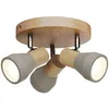 Image de Lindby Spot en béton Filiz à intensité variable (Scandinave) Gris e. a. pour Chambre coucher (à 3 lampes, E14) Lampe encastrable plafonnier applique