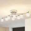 Image de Lindby plafonnier LED Yaro, à 8 lampes, chrome, intensité variable