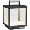 Image de LED Luminaire de terrasse Cube (Avec variateur d'intensité tactile) avec une connexion USB à intensité variable (Moderne) en Noir Aluminium (1 lampe,à)
