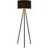 Image de Lindby Lampadaire Bois Majken (Scandinave) en Noir e. a. pour Salon & Salle à manger (1 lampe,à E27), Sur Pied Lampe a de Sol