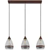 Image de Lindby Suspension Millina à intensité variable (Antique, Classic) en Marron Verre e. a. pour Cuisine (à 3 lampes, E27), Luminaire, Lampe Plafond, Luminaire Plafonnier, Suspendue