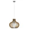 Image de Lindby Suspension Sina à intensité variable (Scandinave) en Marron Bois e. a. pour Salon & Salle manger (1 lampe,à E27), bois suspension lampe plafonnier