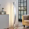 Image de Lucande, lampadaire LED Marija, argenté, à intensité variable, 140 cm
